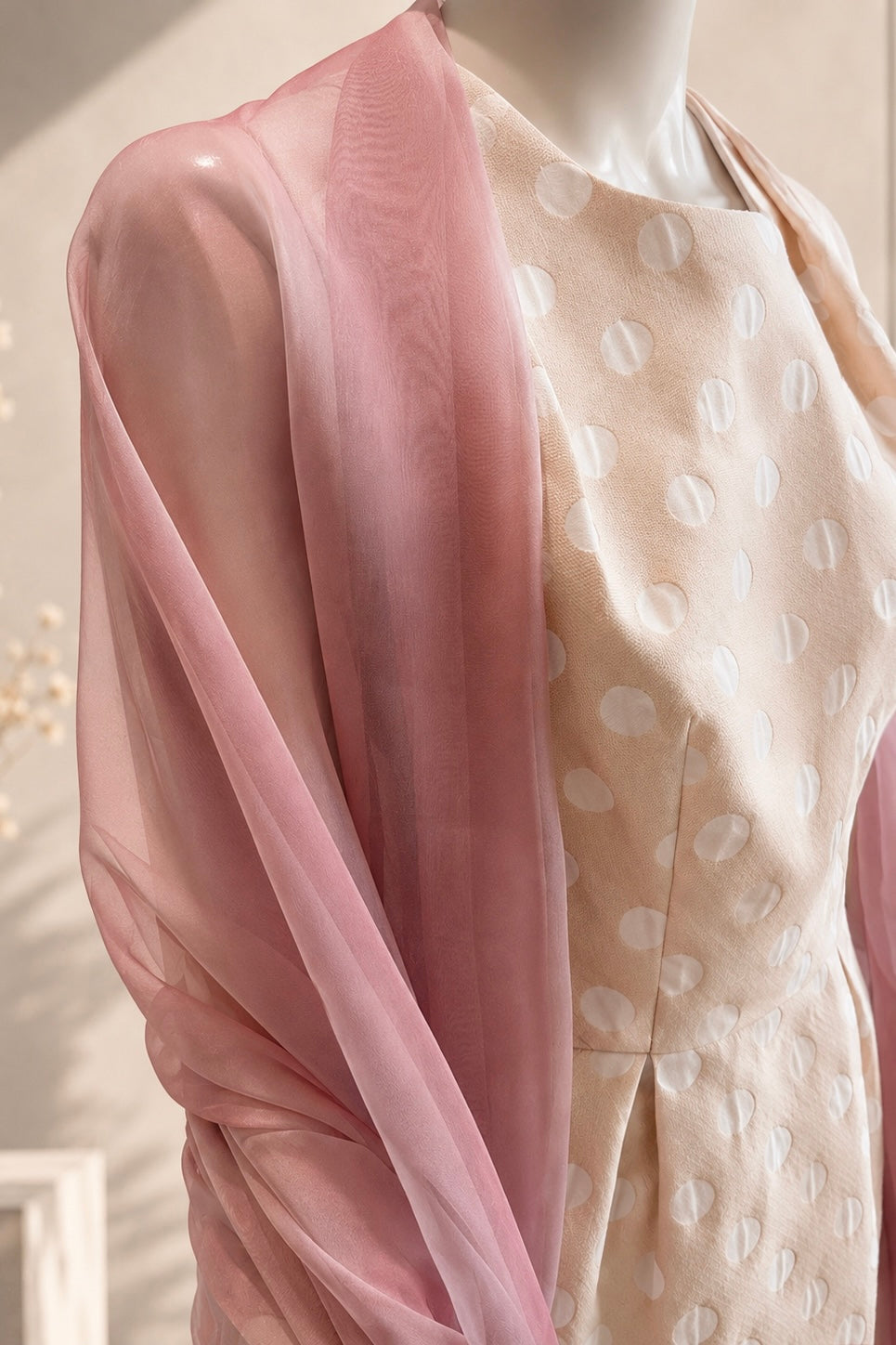 Silk Dot H-Line Dress